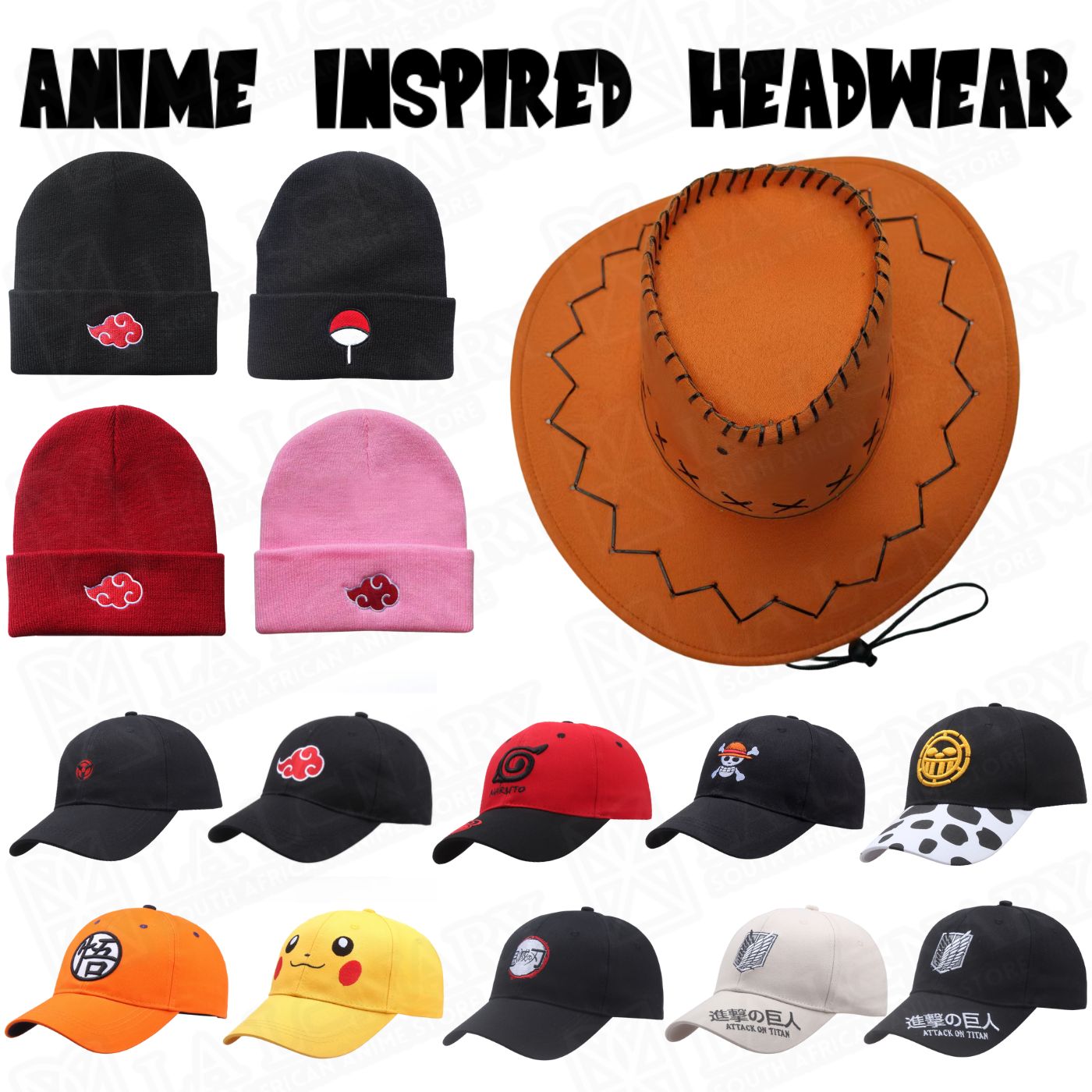 Anime-Inspired Headwear Cap Beanie and Hat