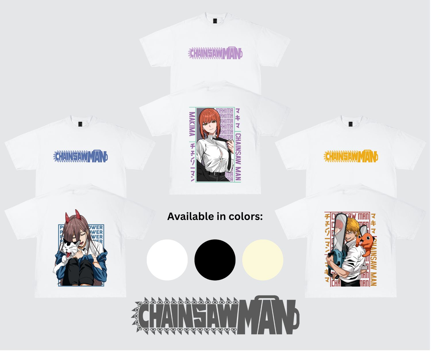 Chainsaw Man T-Shirt Collection - Inspired by Denji, Makima &amp; Power Tees