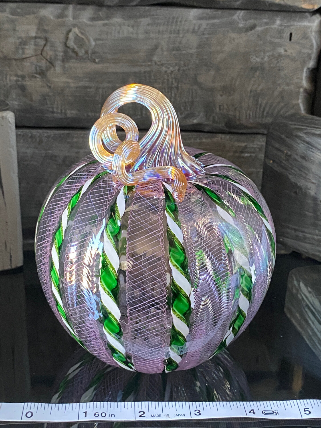 Glass Zanfirico Cane Pumpkin