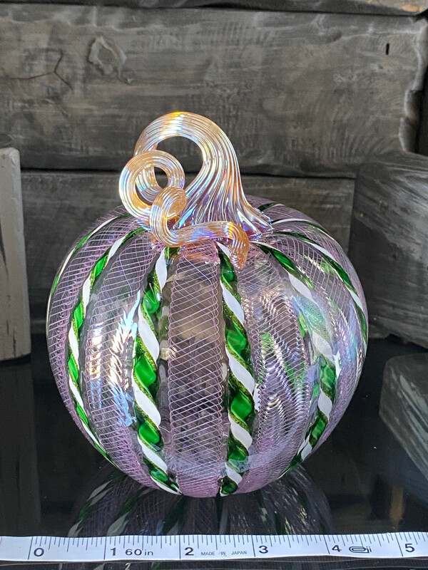 Glass Zanfirico Cane Pumpkin
