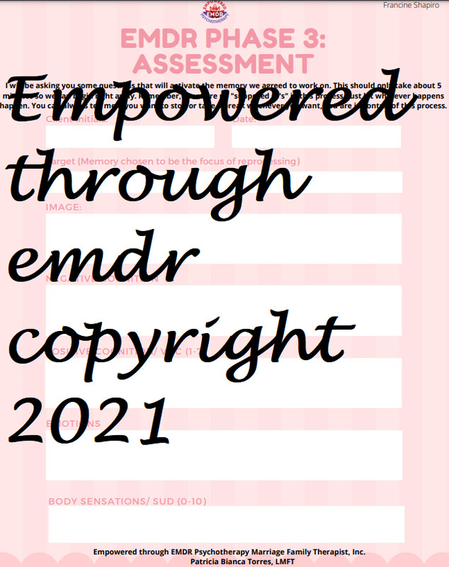EMDR Phase 3-8 Cheat Sheet Bundle