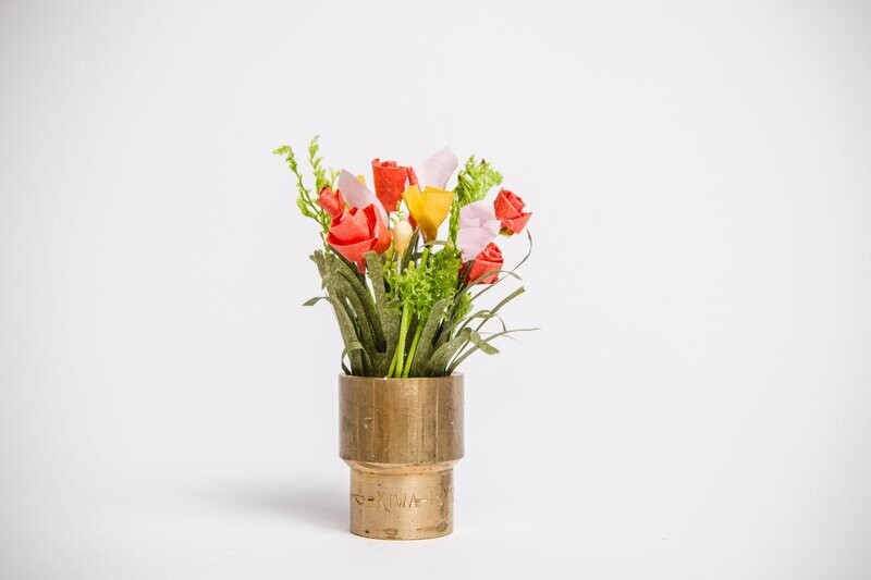 Bloemenvaas koperen pot