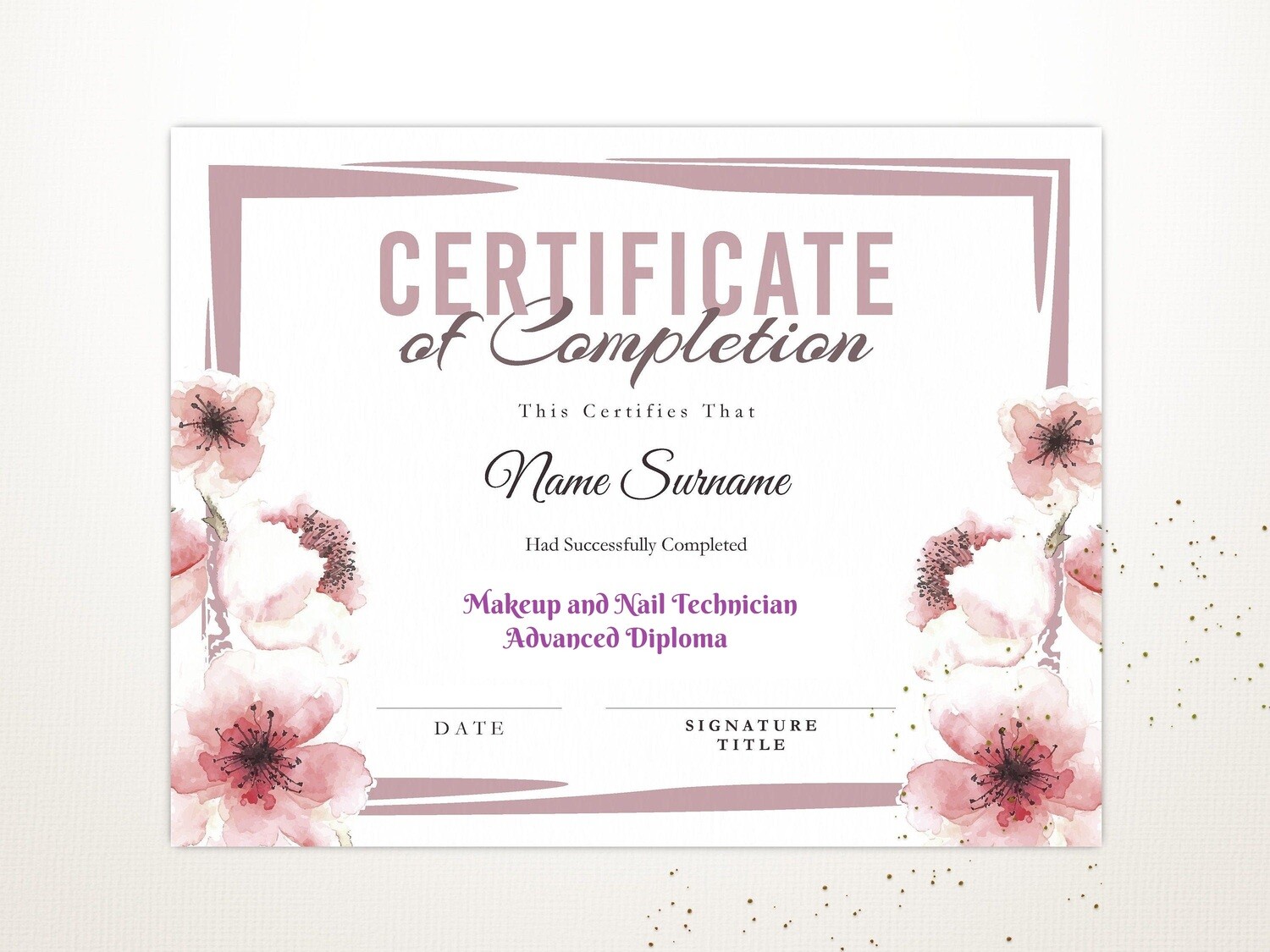 Diplôme de technicien en maquillage et en ongles