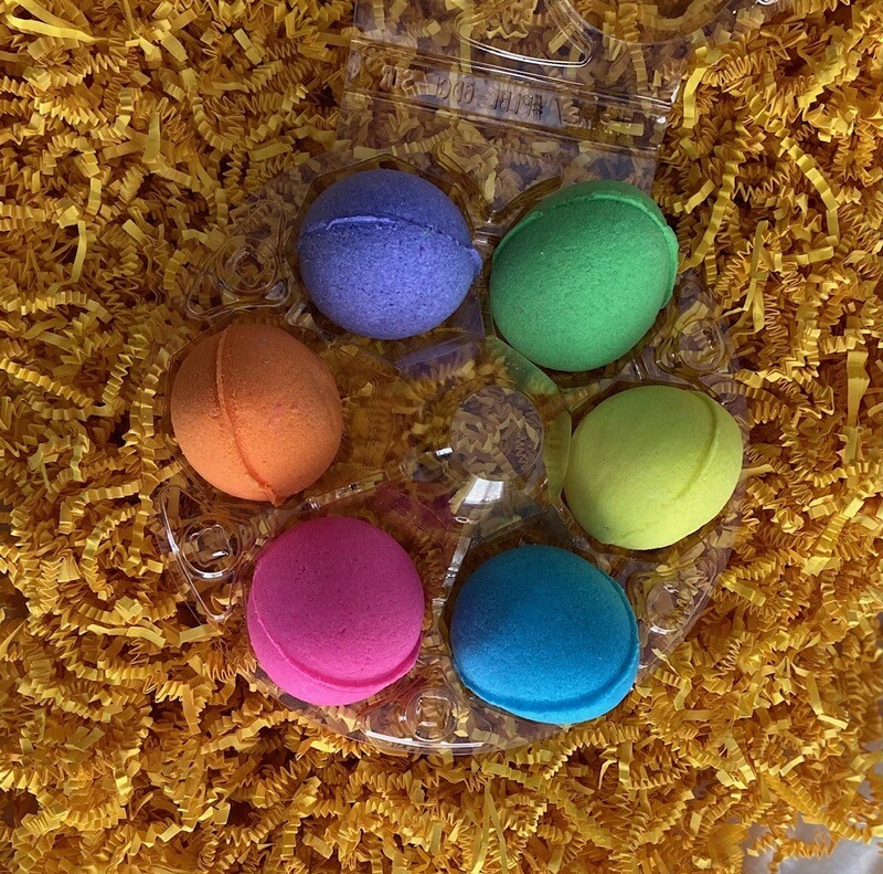 Easter Egg Bath Bomb Tray w/Personalized Label - Adult Scented or Kid Scented Tray