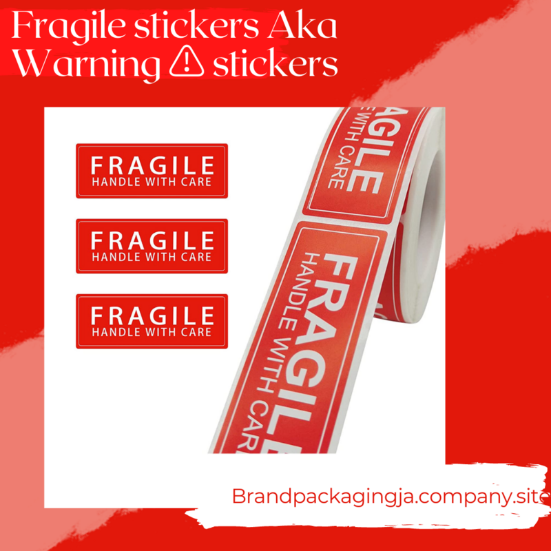Fragile Handle with Care Warning Stickers