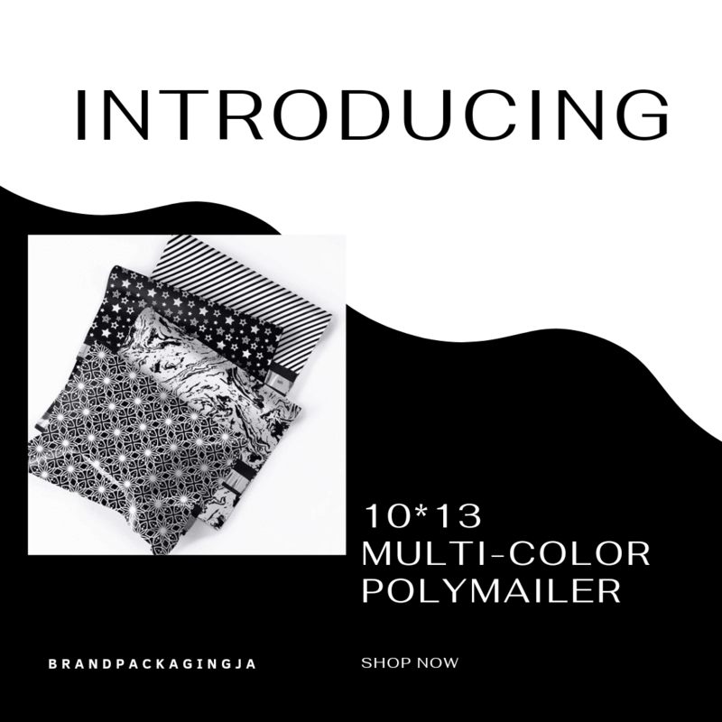 Poly Mailers Shipping Bags
( Black &amp; White)10*13
