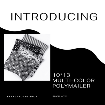 Poly Mailers Shipping Bags
( Black &amp; White)10*13