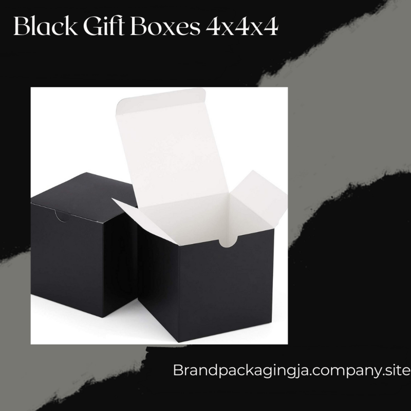 Black Gift Boxes 4x4x4
