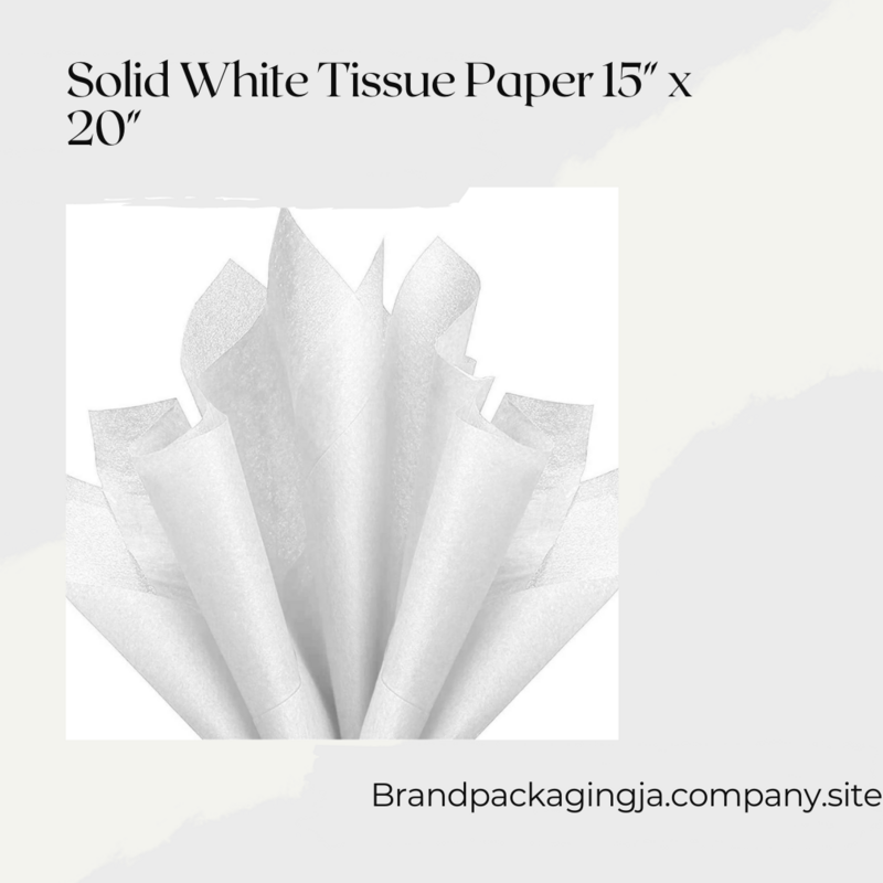 Solid White Tissue Paper 15&quot; x 20&quot;