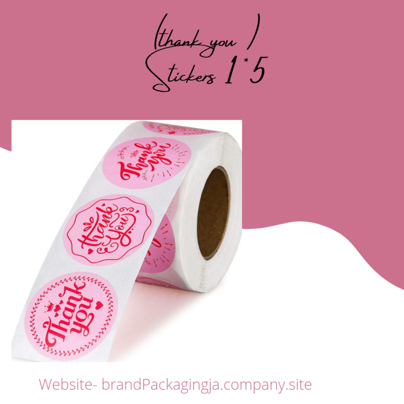 Thank you stickers 1*5 (pink)