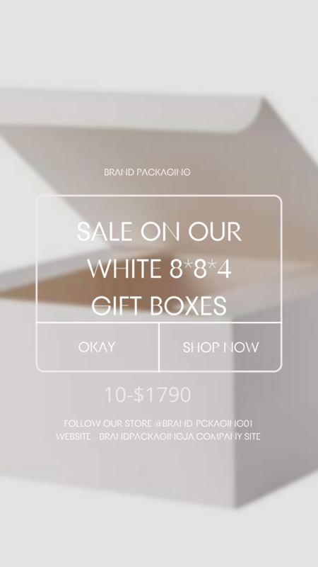 White Gift Box 8x8x4