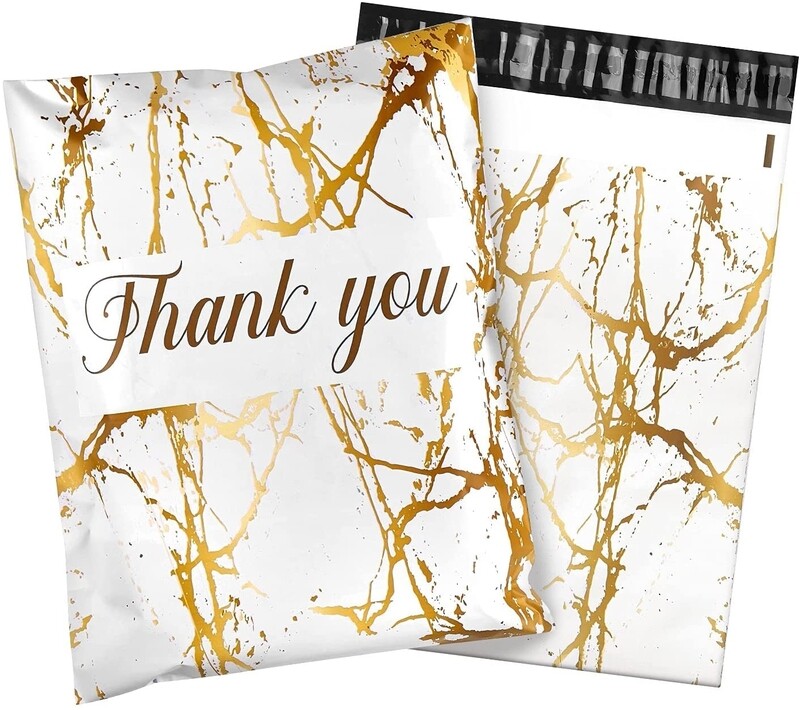Marble thank you polymailer 10*13