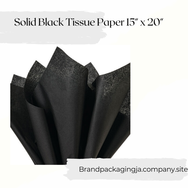 Solid black Tissue paper
