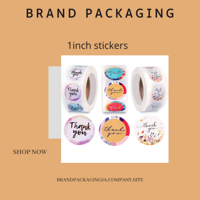 1inch thank you stickers