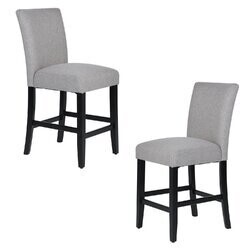 25&quot; Minburn Upholstered Barstool in Gray (Set of 2)