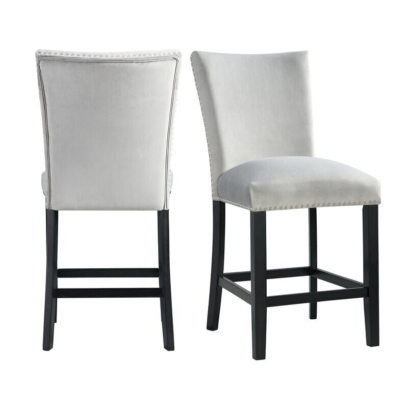 26&quot; Velvet Upholstered Barstool (Set of 2)
