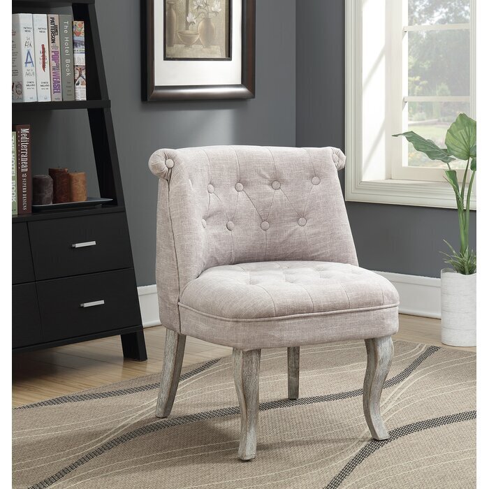 23&quot; Wide Tufted Slipper Chair in Linen