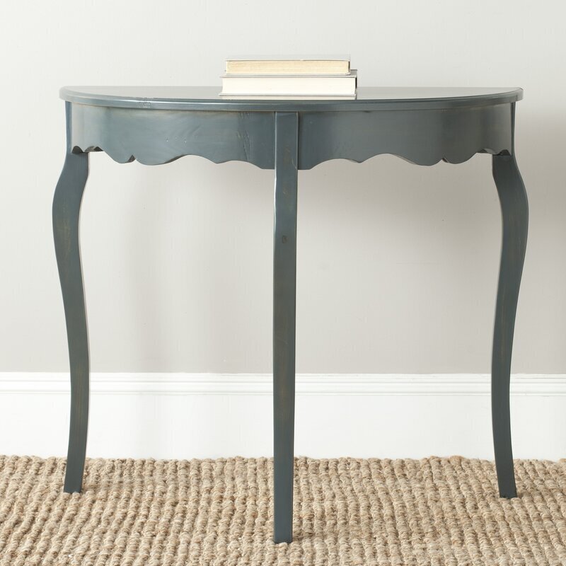 33.9&quot; Solid Wood Console Table in Teal