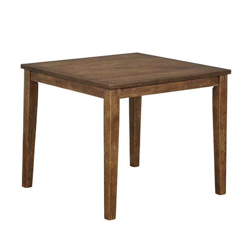 36&quot; Rubberwood Square Dining Table in Weathered Driftwood Finish