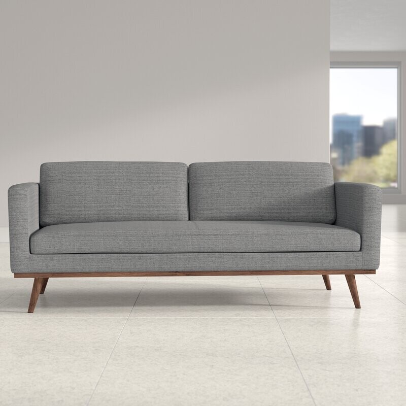 79&quot; Square Arm Sofa in Steel Gray