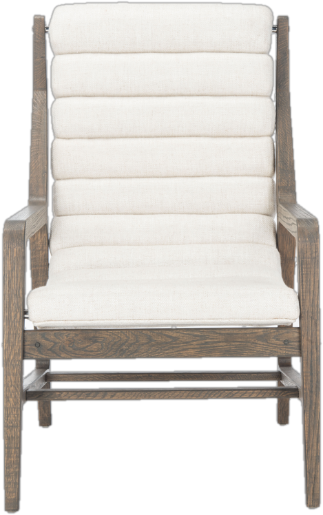 24.8&quot; Wide Modern Upholstered Armchair with White Oak Frame