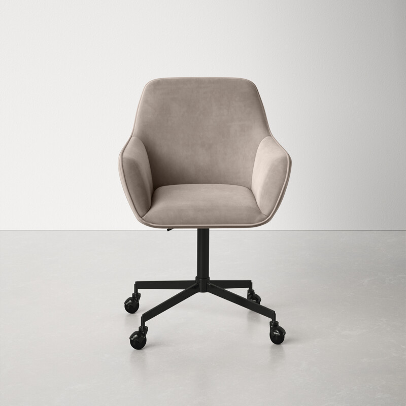 Velvet Task Chair in Gray