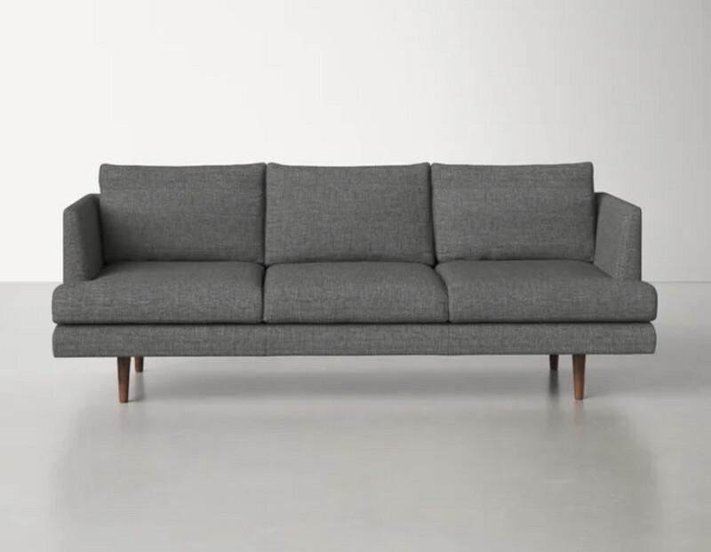 84&quot; Modern Sofa in Venga Dark Gray