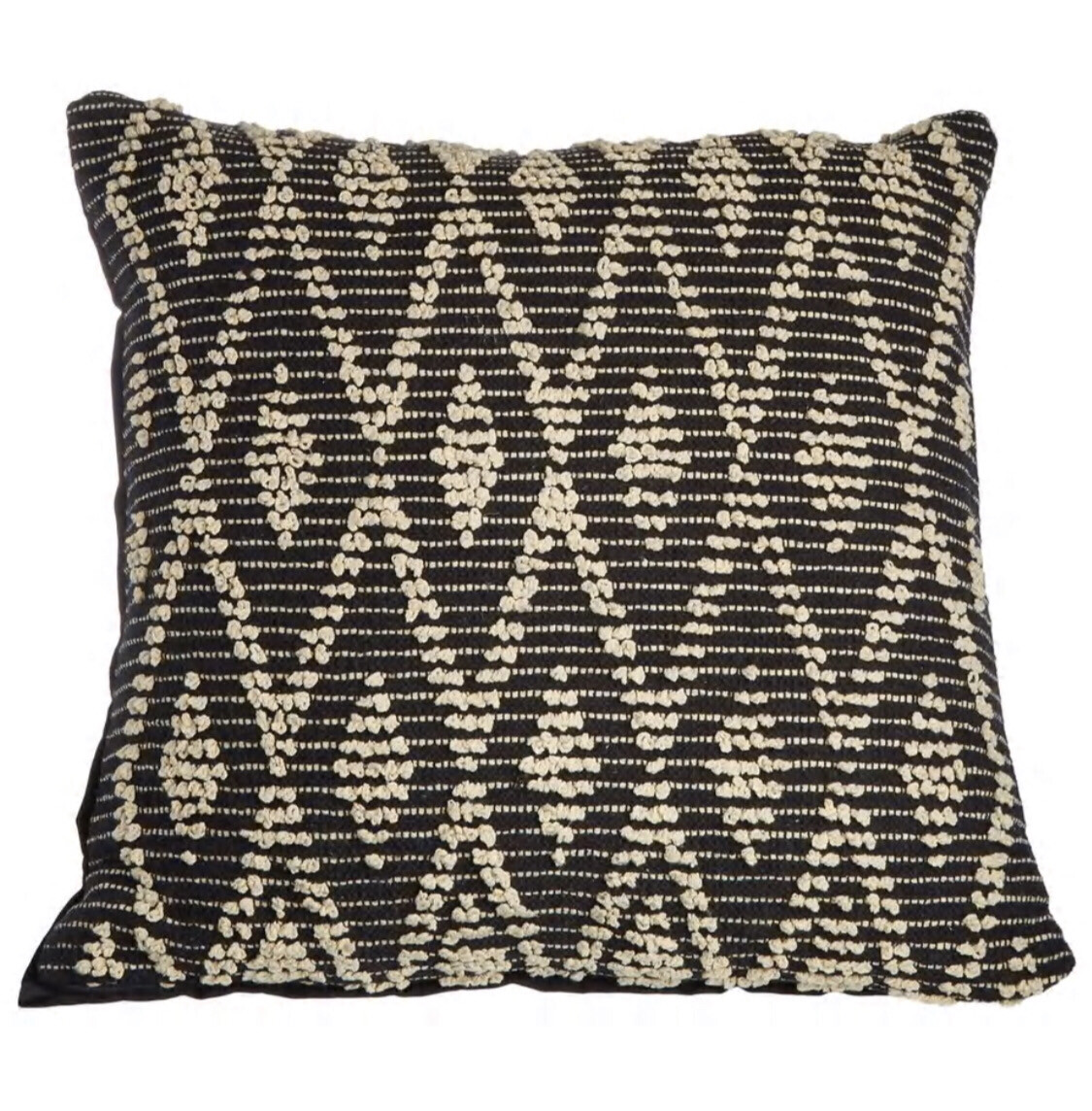 28” Geometric Floor Pillow in Black