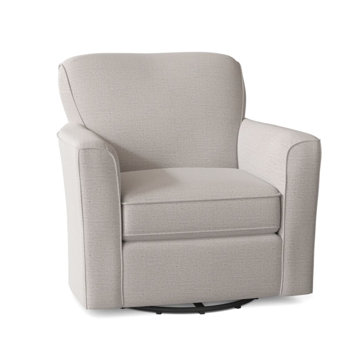 Swivel Glider Armchair in Ecru Ivory