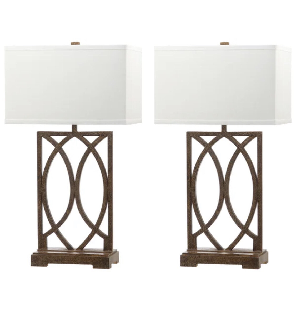 29.5&quot; Metal Table Lamp in Antique Bronze (Set of 2)