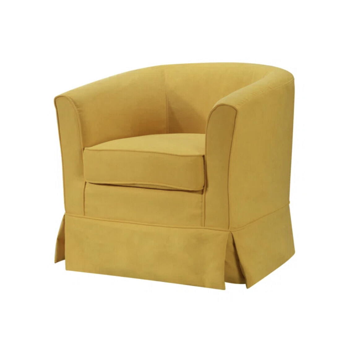 28&quot; Wide Swivel Barrel Chair in Yellow
