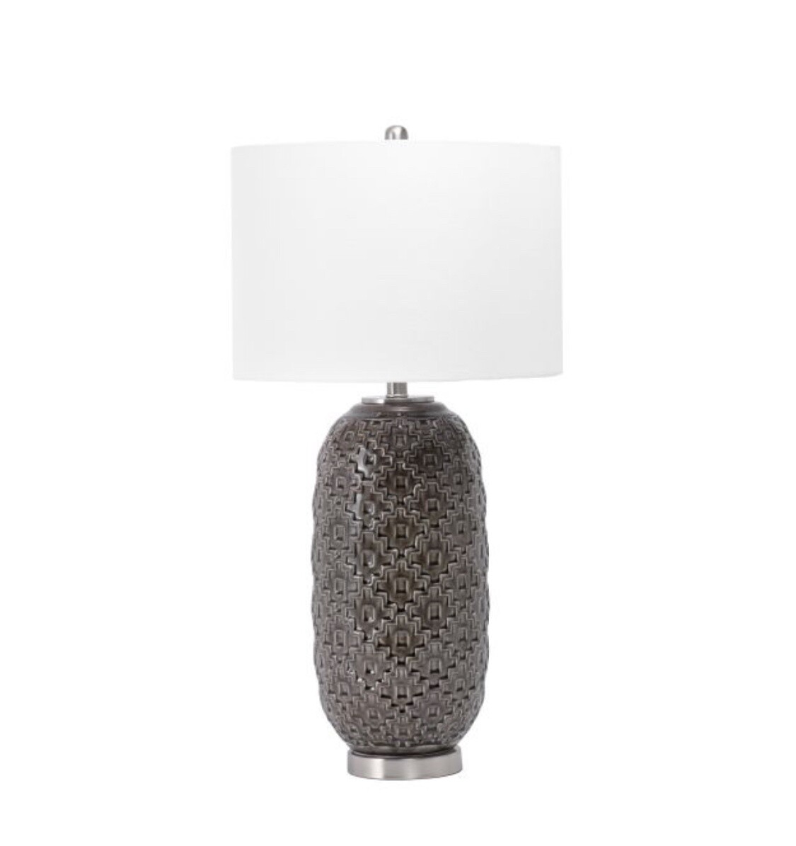 30-inch Textured Ceramic Star Trellis Table Lamp (Set of 2)
