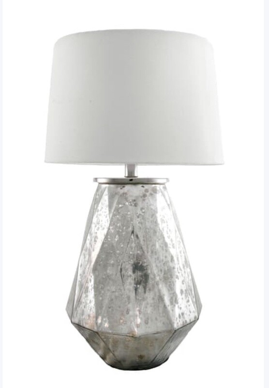 27-inch Mercury Glass Iron Table Lamp (Set of 2)