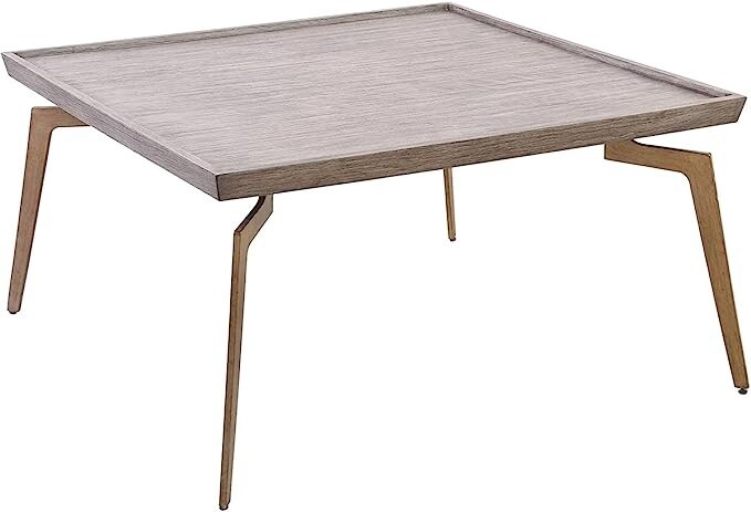 38&quot; Elk Home Soft Gold and Grey Birch Coffee Table