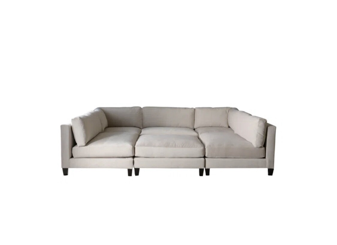 120&quot; Sean and Catherine Lowe Sectional in Sand