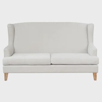 72&#39;&#39; Upholstered Settee in Natural
