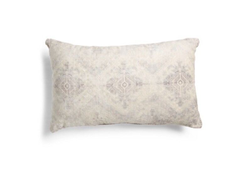 14x26 Washed Velvet Medallion Pillow