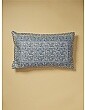 16x26 Paisley Woven Feather Pillow in Blue
