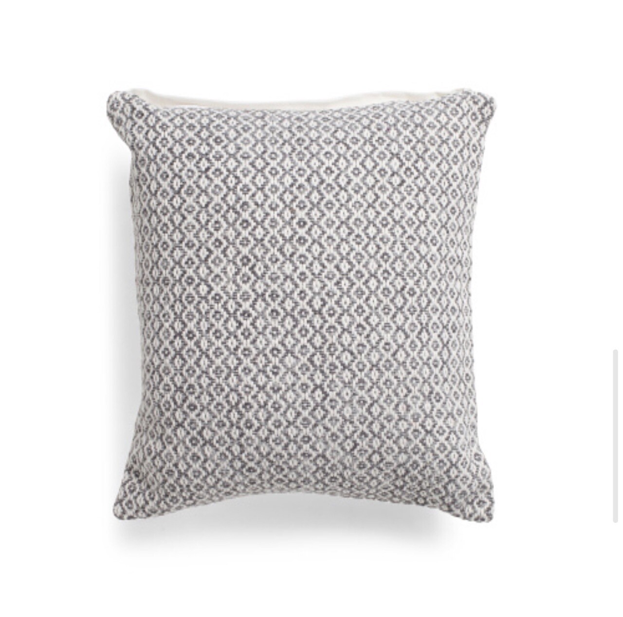 18x18 Gray and White Textured Feather Pillow