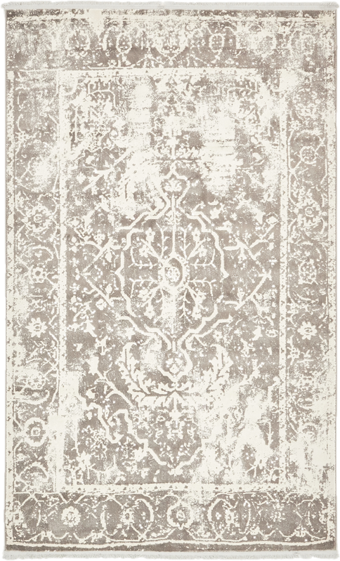 5&#39;x8&#39; Beige and Gray-Brown Area Rug