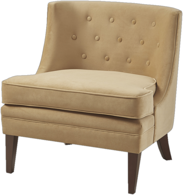 Martha Stewart Halleck Button-Tufted Accent Chair