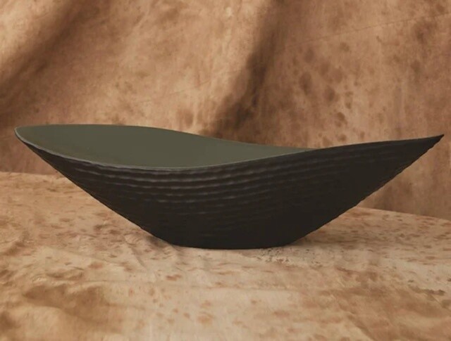 Global Views 24&quot; Ceramic Decorative Bowl in Dark Brown Global Views