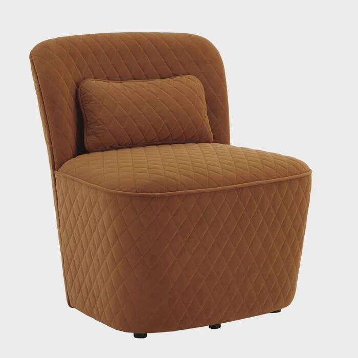 28&quot; Wide Quilted Slipper Chair in Sunset