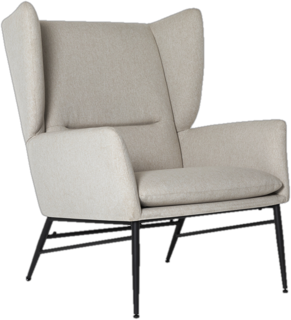 29&quot; Upholstered Modern Wingback Chair in Beige