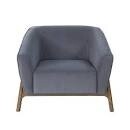 35&quot; Wide Quilted Barrel Chair in Gunmetal