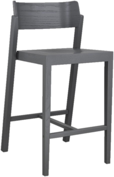 25.5&quot; OSIDEA 1960 Solid Wood Counter Stool in Gray (Set of 2)