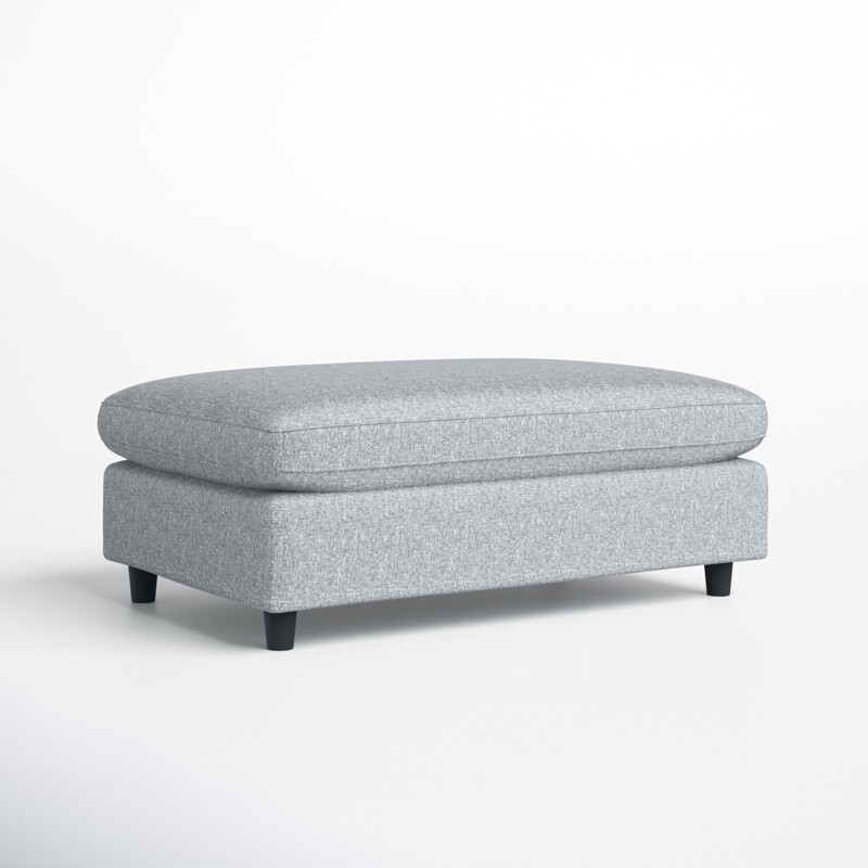 45.3&quot; Wide Rectangle Standard Ottoman in Steel Gray