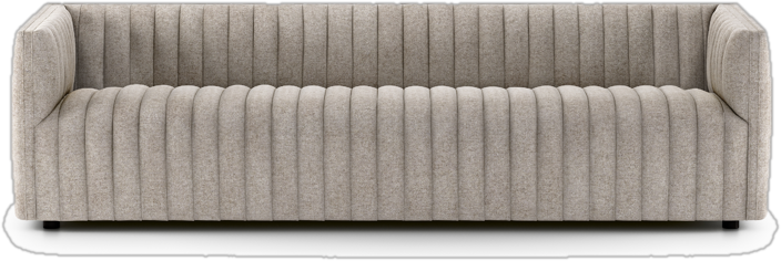 97” Tuxedo Arm Sofa in Orly Natural Polyester Blend