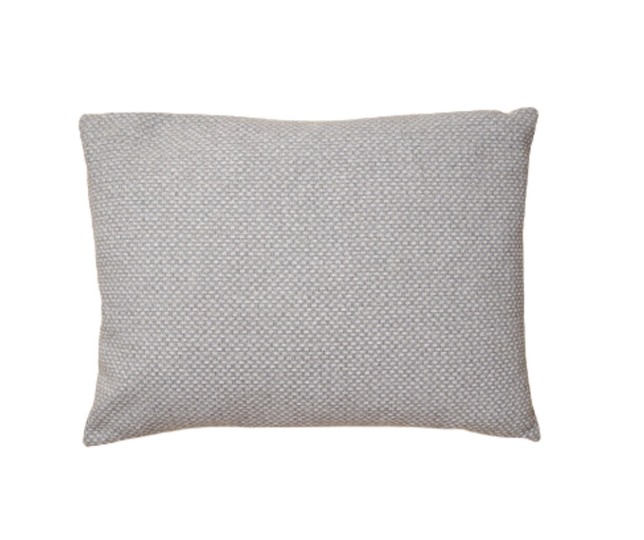 18x24 Basketweave Front Feather Pillow in Silver