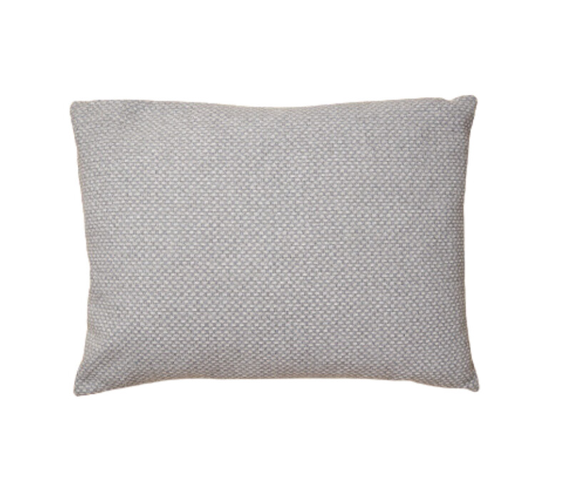 18x24 Basketweave Front Feather Pillow in Silver